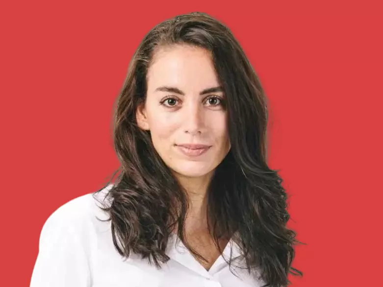 Id photo with a blue background